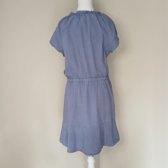 Anthropologie Cloth & Stone Tie Neck Mini Dress Size Medium - Picture 4 of 6